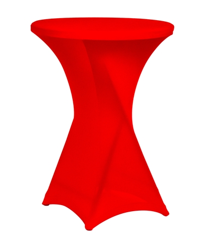 Ohio - Prof. Cafebord Ø81 x 110 cm - 250 kg, hvid/grå med overtræksdug i rød !